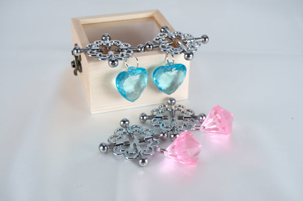 Screw Nipple Clamps With Diamond Pendant