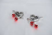 Heart Shaped Nipples Clamp With Red Bell