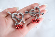 Heart Shaped Nipples Clamp With Red Bell