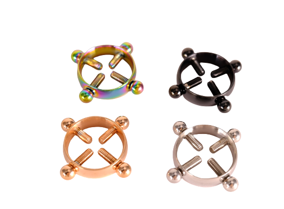 Non-Piercing Adjustable Screw Nipple Clamps