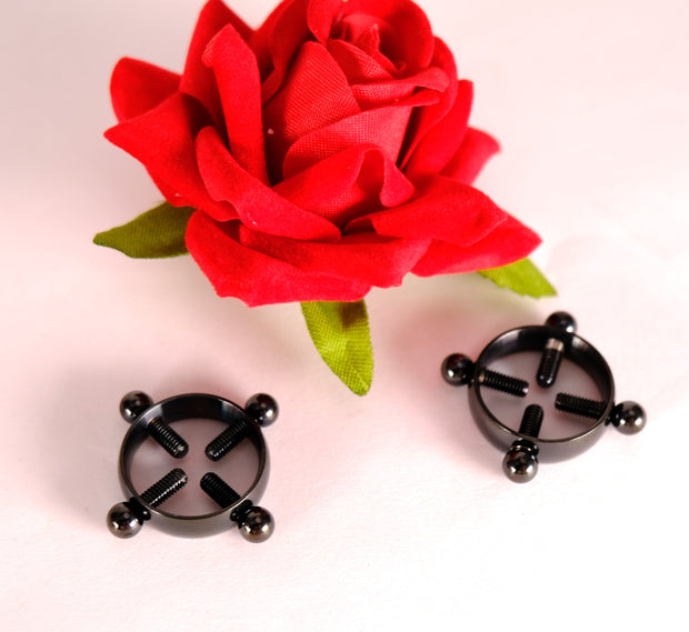 Non-Piercing Adjustable Screw Nipple Clamps