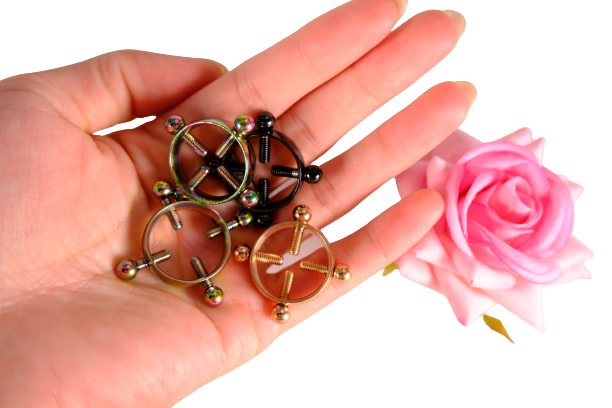 Non-Piercing Adjustable Screw Nipple Clamps