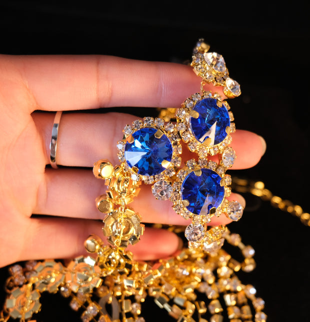 Blue Stone Necklace Body Jewellery