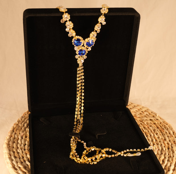 Blue Stone Necklace Body Jewellery