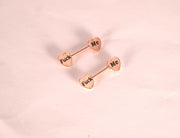 Letter Heart Barbell Nipple Ring
