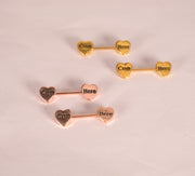 Letter Heart Barbell Nipple Ring