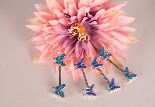 Butterfly Jewelry Straight Nipple Barbell