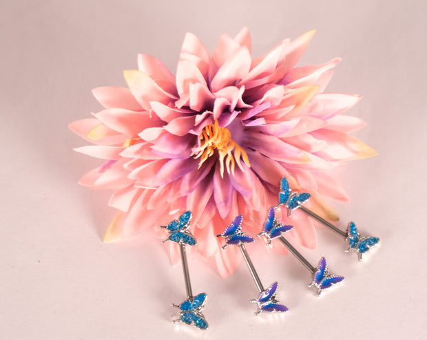 Butterfly Jewelry Straight Nipple Barbell