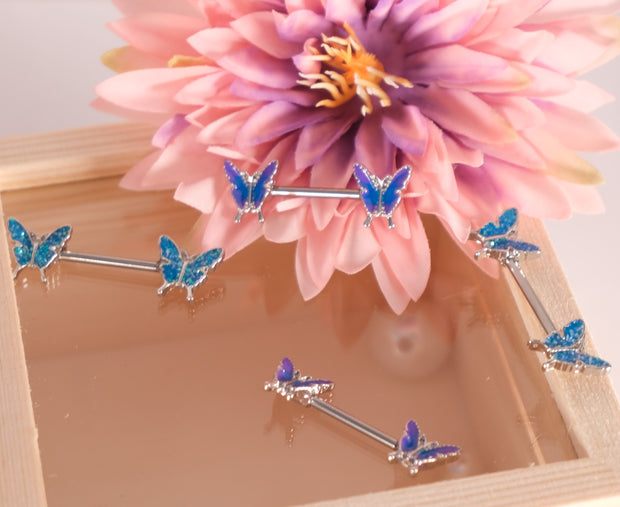 Butterfly Jewelry Straight Nipple Barbell