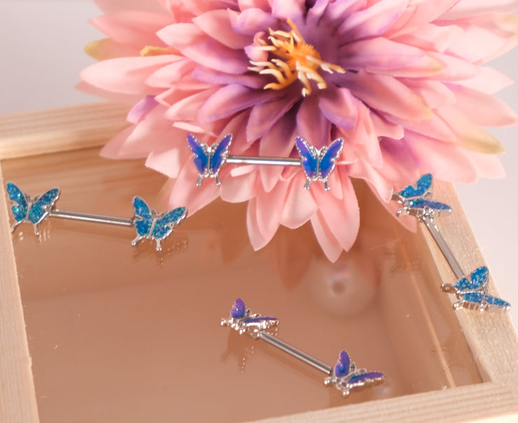 Butterfly Jewelry Straight Nipple Barbell