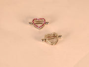 Luxury Diamond Heart Nipple Barbell Ring