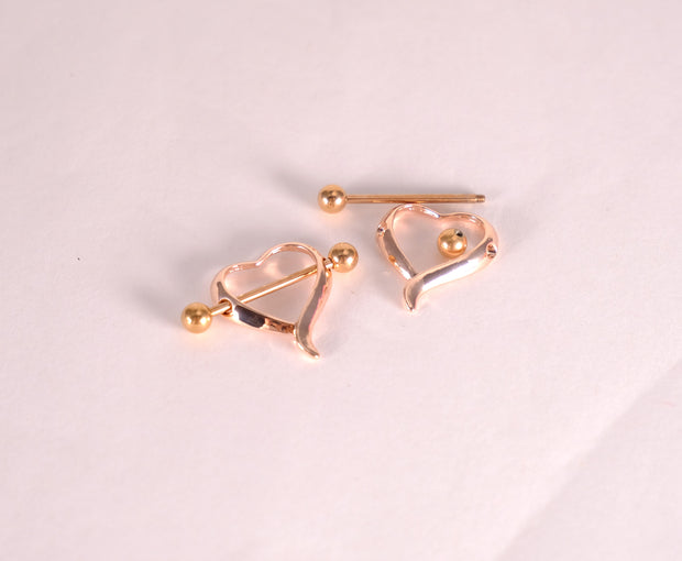 Heart Nipple Barbell Piercing Rings