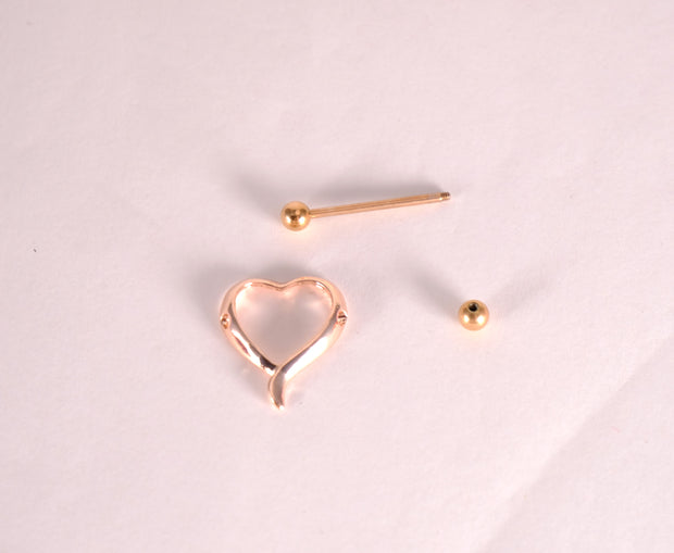 Heart Nipple Barbell Piercing Rings