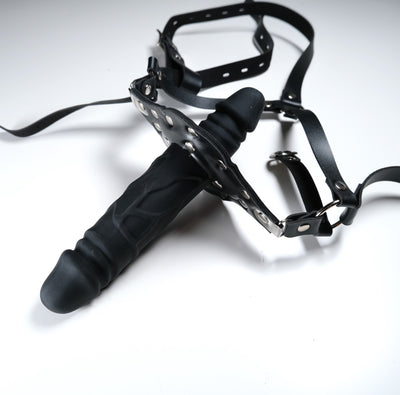 Double Penis Gags With Head Harness