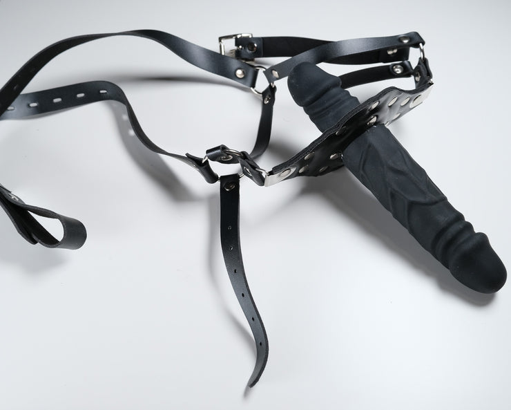 Double Penis Gags With Head Harness