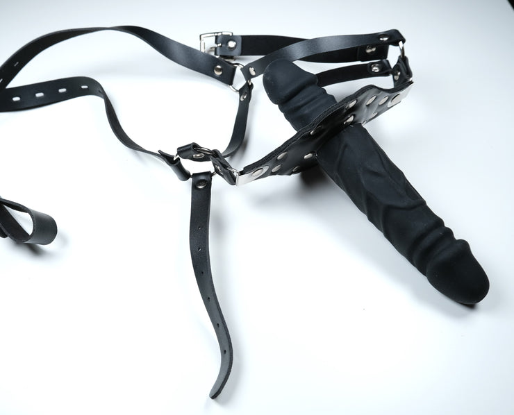 Double Penis Gags With Head Harness
