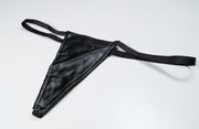 Leather Choker Dress Bodysuit Lingerie