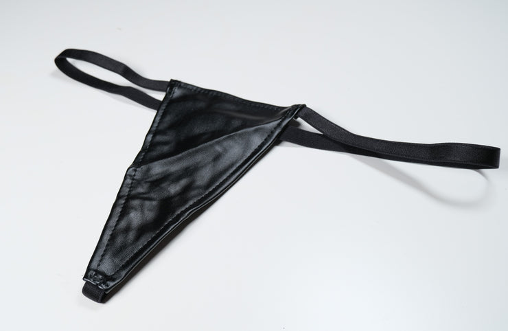 Leather Choker Dress Bodysuit Lingerie