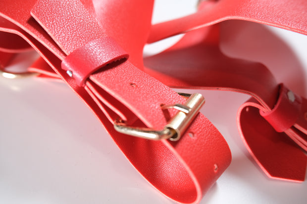 Leather Open Chest Lingerie Set