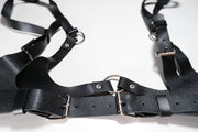 Leather Open Chest Lingerie Set