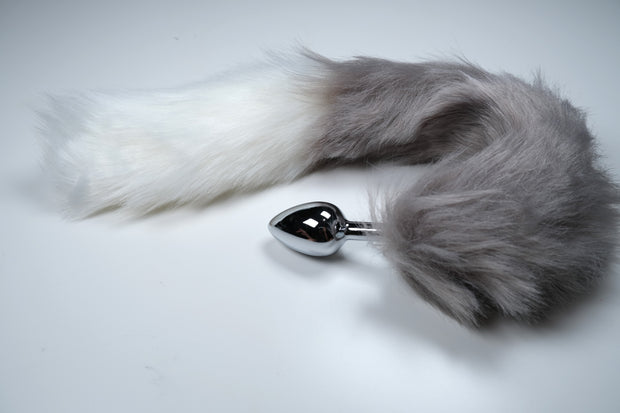 Grey Gradient Butt Plug Tail