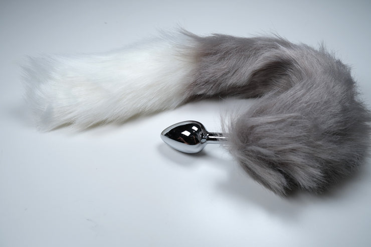 Grey Gradient Butt Plug Tail