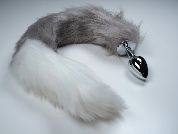 Grey Gradient Butt Plug Tail