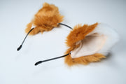 Brown Fox Ears and Tail Kit Cat Cosplay Costume Accessories