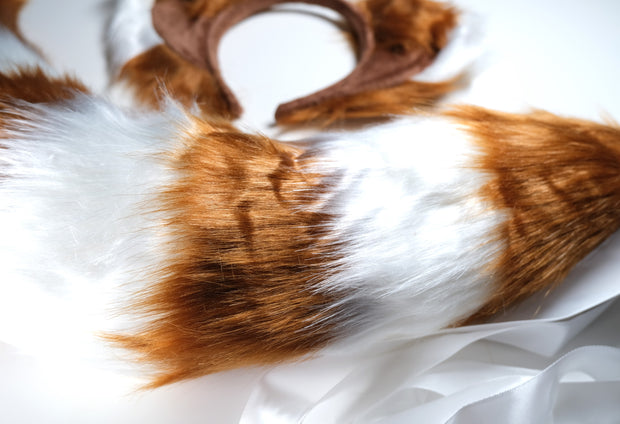 Brown Lolita Cosplay Wolf Ear Kit Cat Cosplay Costume Accessories