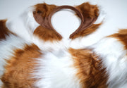 Brown Lolita Cosplay Wolf Ear Kit Cat Cosplay Costume Accessories