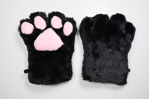 Black Cat Paw Gloves Cosplay Set