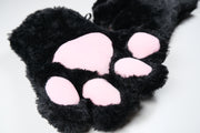 Black Cat Paw Gloves Cosplay Set