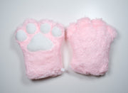 Pink Cat Paw Gloves Cosplay Set