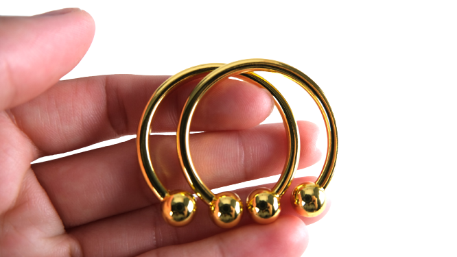 Cock Ring With Two Pressure Balls