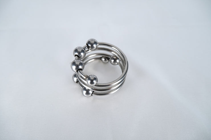 Wavy Penis Ring With 8 Beads