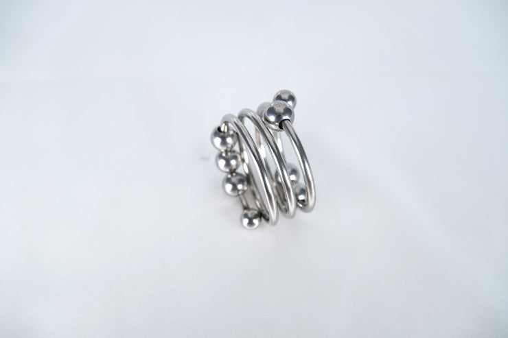 Wavy Penis Ring With 8 Beads
