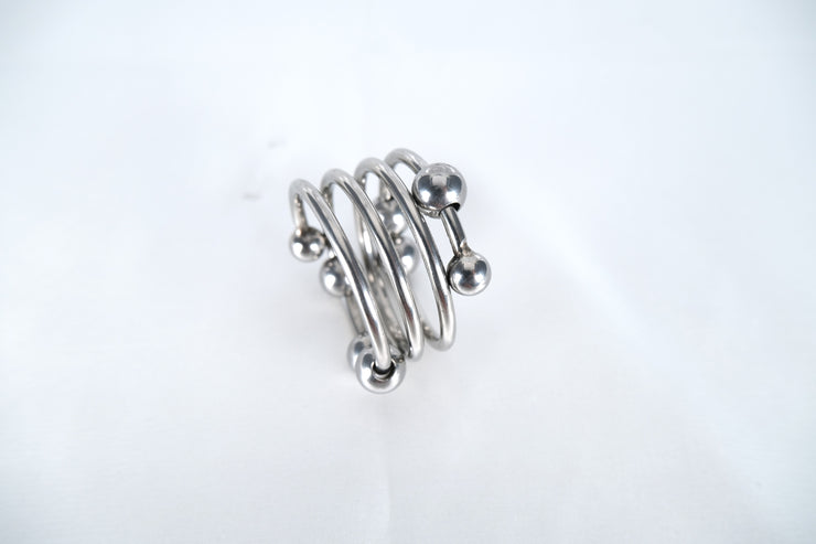 Wavy Penis Ring With 8 Beads