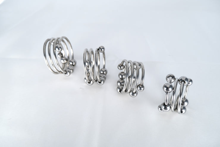 Wavy Penis Ring With 8 Beads