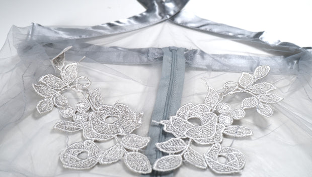 See Through Lace Cheongsam Lingerie Set