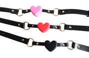 Silicone Heart Ball Mouth Gag