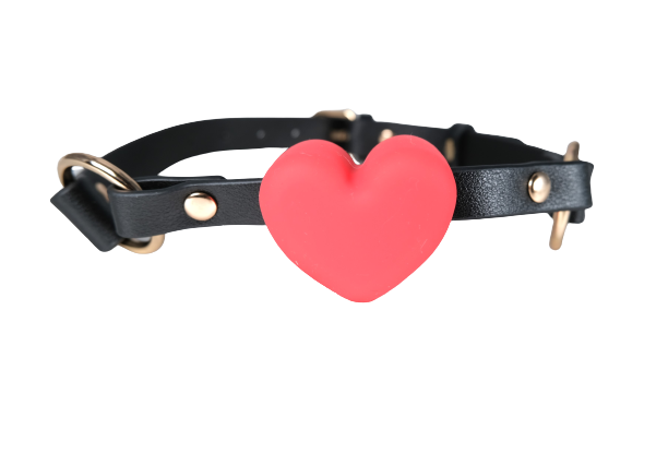 Silicone Heart Ball Mouth Gag