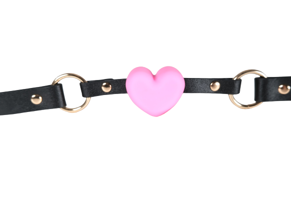 Silicone Heart Ball Mouth Gag