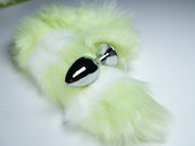 Green Pet Play Sex Toys With Hand Stamped Dog Tag