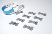 Blue Pet Play Sex Toys With Hand stamped Dog Tag