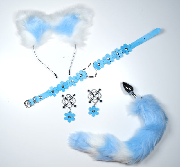 Bule Plum Blossom Pet Play Set