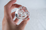 Rose Glass Butt Plug