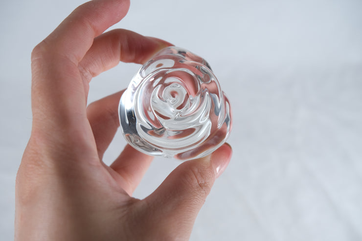 Rose Glass Butt Plug
