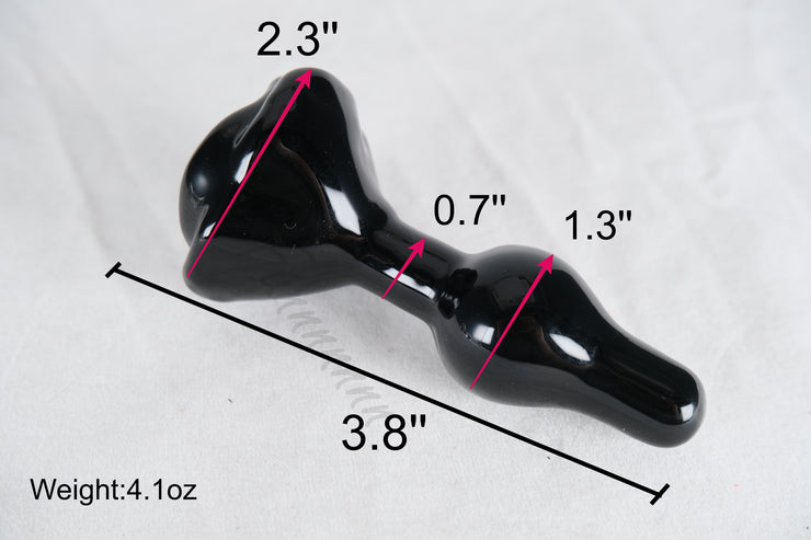Rose Glass Butt Plug