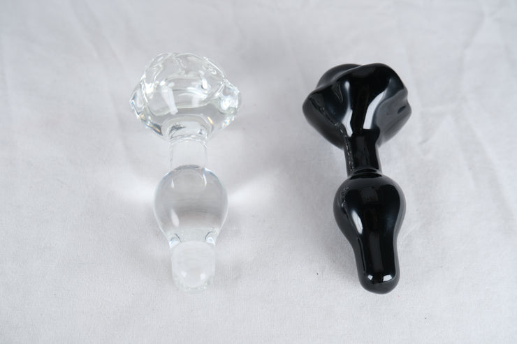 Rose Glass Butt Plug