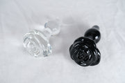Rose Glass Butt Plug